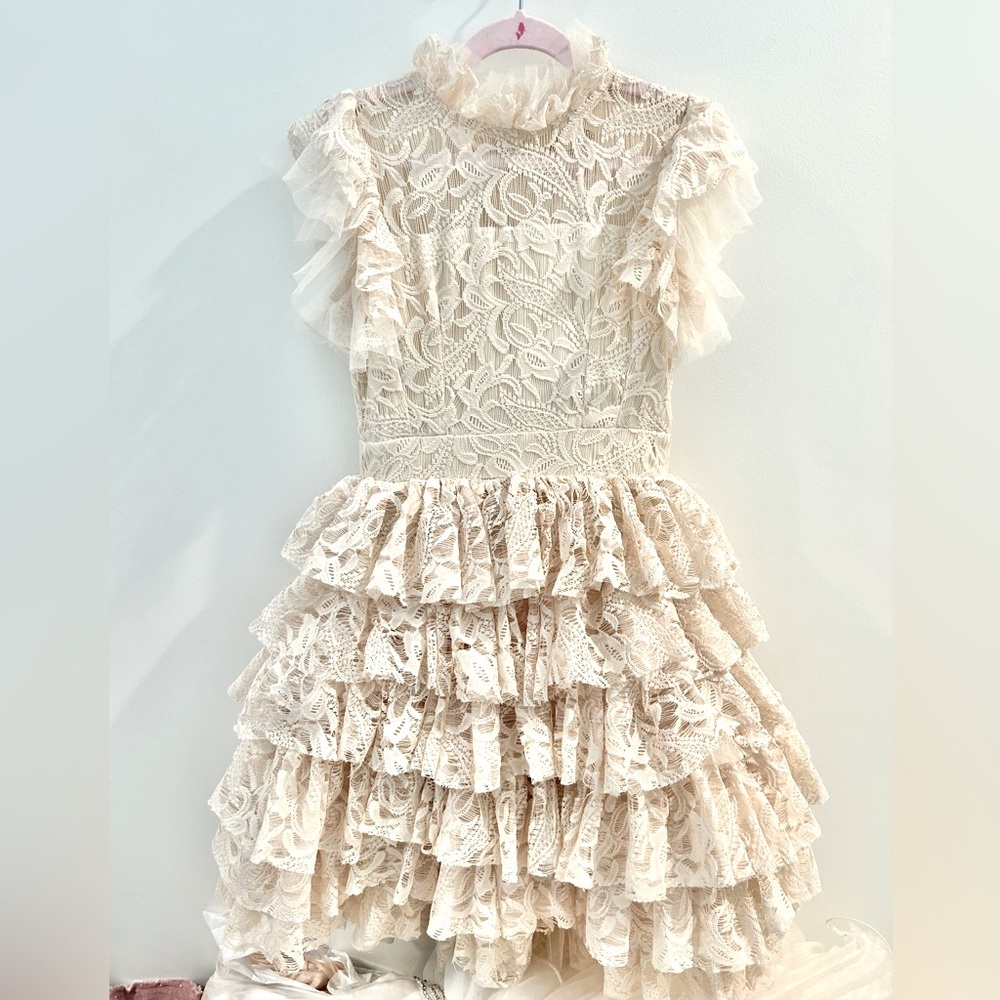 Joyfolie Girls Anouk Petticoat Dress in Vintage Ivory Sz 8